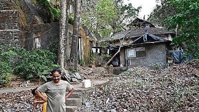 Mumbai, India - April 18, 2024:Fag end of Rajabali Lane, Bhulabhai Desai, in Mumbai, India, on Thursday, April 18, 2024. (Photo by Anshuman Poyrekar/ Hindustan Times) (Hindustan Times) Mumbai, India - April 18, 2024:Fag end of Rajabali Lane, Bhulabhai Desai, in Mumbai, India, on Thursday, April 18, 2024. (Photo by Anshuman Poyrekar/ Hindustan Times) (Hindustan Times)