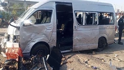 At least two people were killed in a suicide blast attack in Pakistan's Karachi on Friday. At least two people were killed in a suicide blast attack in Pakistan's Karachi on Friday.