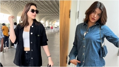 Kriti Sanon and Shanaya Kapoor stun in stylish co-ord ensembles. Kriti Sanon and Shanaya Kapoor stun in stylish co-ord ensembles.