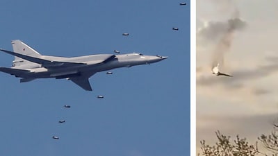 Tu-22M3 by Tupolev is a supersonic bomber for targeting sea and ground-based threats with guided missiles. Tu-22M3 by Tupolev is a supersonic bomber for targeting sea and ground-based threats with guided missiles.
