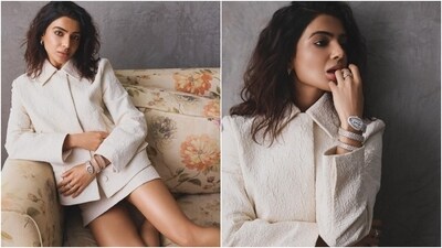 Samantha Ruth Prabhu dropped pictures from a recent photoshoot on her Instagram page. The post shows the actor dressed in a Gucci set from Sabato De Sarno's minimal line. The ensemble is a head-turning party look you need in your closet. So, check out Samantha's photos inside and steal some styling inspiration from her. (Instagram) Samantha Ruth Prabhu dropped pictures from a recent photoshoot on her Instagram page. The post shows the actor dressed in a Gucci set from Sabato De Sarno's minimal line. The ensemble is a head-turning party look you need in your closet. So, check out Samantha's photos inside and steal some styling inspiration from her. (Instagram)