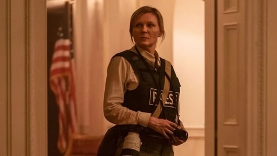 Civil War movie review: Kirsten Dunst in a still from the film that is far less interested in partisan politics than in human psychology and the effects of conflict.