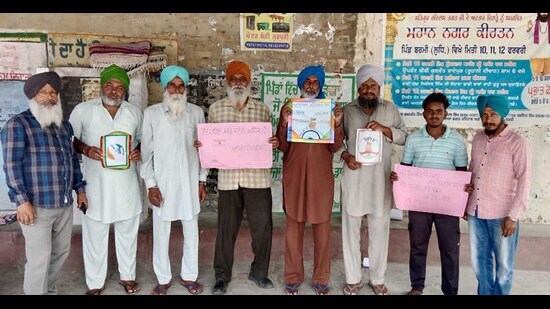 On Friday, the teams organised voter awareness camps in Kundanpuri, Kailash Chowk area, and Dugri Phase-2, among other areas in Ludhiana. (HT Photo)