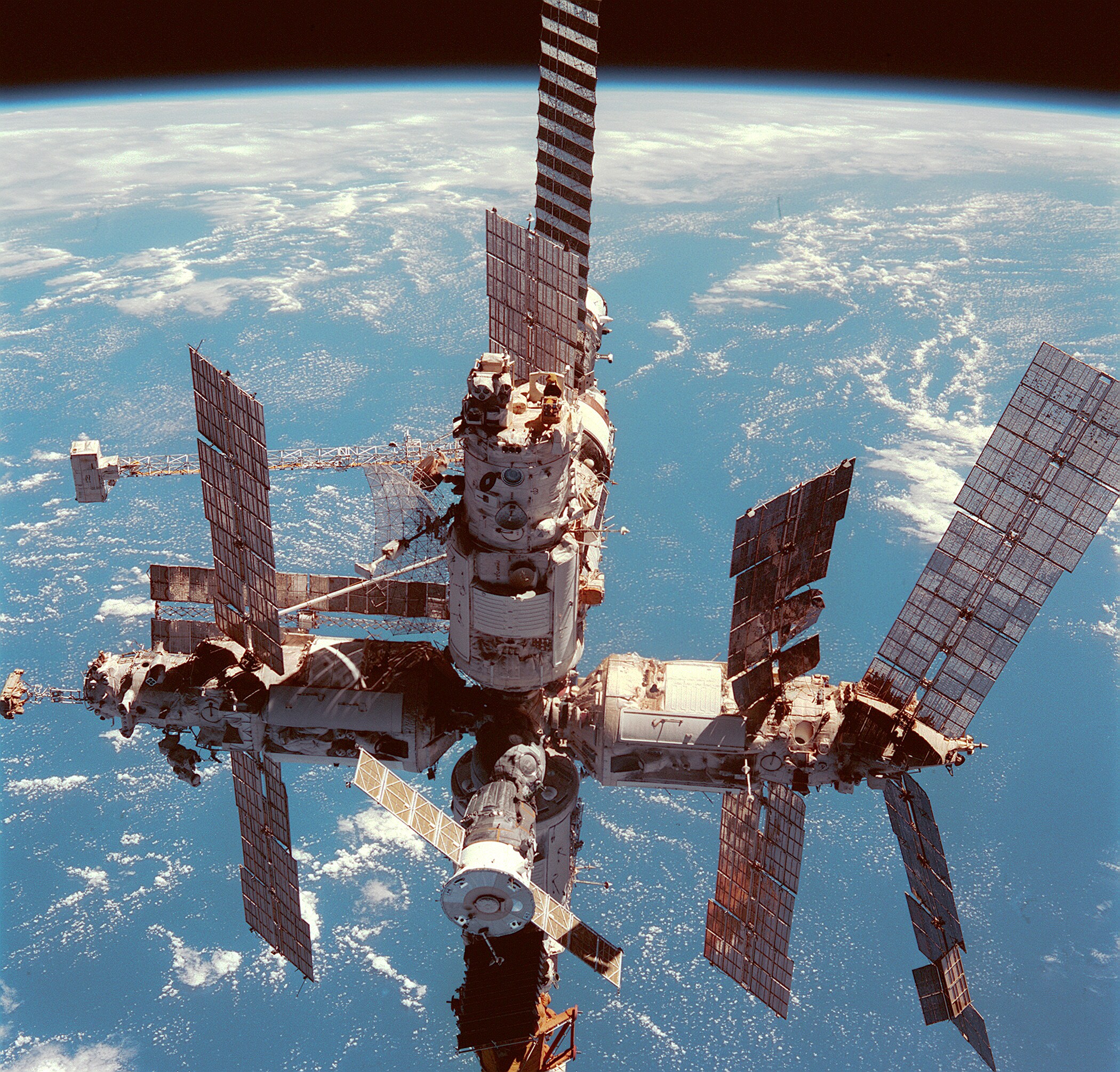 Mir, launched in February 1986, was occupied for more than a decade. (Wikimedia Commons) Mir, launched in February 1986, was occupied for more than a decade. (Wikimedia Commons)