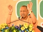 Chief Minister of Uttar Pradesh, Yogi Adityanath seen greeting his supporters (Photo by Sakib Ali /Hindustan Times)