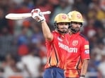 Punjab Kings' Ashutosh Sharma celebrates his half-century during their match against Mumbai Indians in the Indian Premier League (IPL) 2024
Punjab Kings' Ashutosh Sharma celebrates his half-century during their match against Mumbai Indians in the Indian Premier League (IPL) 2024