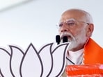 Prime Minister Narendra Modi addresses the public meeting ahead of Lok Sabha Polls, in Wardha on Friday.(ANI)