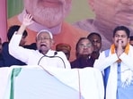 Bihar Chief Minister Nitish Kumar during an election rally for Lok Sabha polls. (HT Photo)