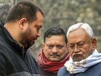 Bihar chief minister Nitish Kumar with RJD leader Tejashwi Yadav. Bihar chief minister Nitish Kumar with RJD leader Tejashwi Yadav.