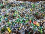Greenhouse gas emissions during primary plastic production come from burning fossil fuels for heat and electricity.