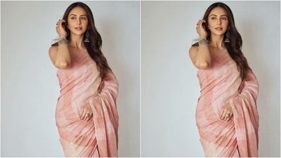 With the help of celebrity fashion stylist Anshika Verma, Rakul accessorised her ethnic look with oxidised silver jewellery including jhumka earrings, a statement ring adorning her finger and stacked bangles on her wrist for a perfect glam touch. (Instagram/@rakulpreet) With the help of celebrity fashion stylist Anshika Verma, Rakul accessorised her ethnic look with oxidised silver jewellery including jhumka earrings, a statement ring adorning her finger and stacked bangles on her wrist for a perfect glam touch. (Instagram/@rakulpreet)