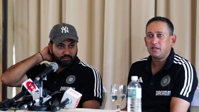 Indian cricket team captain Rohit Sharma and BCCI chief selector Ajit Agarkar address a press conference (ANI ) Indian cricket team captain Rohit Sharma and BCCI chief selector Ajit Agarkar address a press conference (ANI )