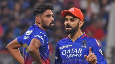 Royal Challengers Bengaluru's Virat Kohli and Mohammed Siraj during the match against Mumbai Indians in the Indian Premier League 2024 (ANI)