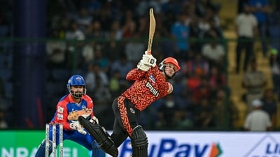 Travis Head (89) and Abhishek Sharma (46) helped SRH break the record of the highest score in powerplay in T20 cricket - 125. Abhishek Sharma scored 46 runs off 12 balls. (AFP) Travis Head (89) and Abhishek Sharma (46) helped SRH break the record of the highest score in powerplay in T20 cricket - 125. Abhishek Sharma scored 46 runs off 12 balls. (AFP)