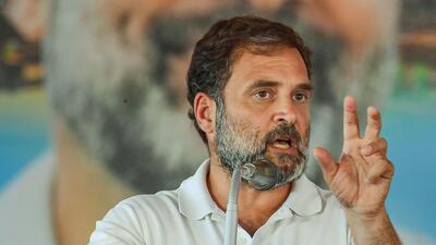 Congress leader Rahul Gandhi addressing an election rally. (PTI Photo) Congress leader Rahul Gandhi addressing an election rally. (PTI Photo)