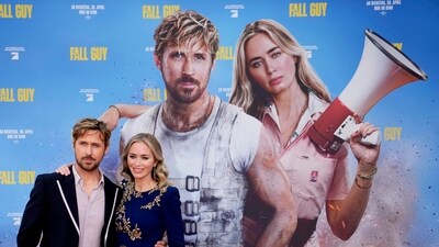 The Fall Guy is a 2024 American action comedy film directed by David Leitch and written by Drew Pearce, loosely based on the 1980s TV series about stunt performers. It stars Ryan Gosling and Emily Blunt, with Winston Duke, Aaron Taylor-Johnson, Hannah Waddingham, and Stephanie Hsu in supporting roles. (AP) The Fall Guy is a 2024 American action comedy film directed by David Leitch and written by Drew Pearce, loosely based on the 1980s TV series about stunt performers. It stars Ryan Gosling and Emily Blunt, with Winston Duke, Aaron Taylor-Johnson, Hannah Waddingham, and Stephanie Hsu in supporting roles. (AP)
