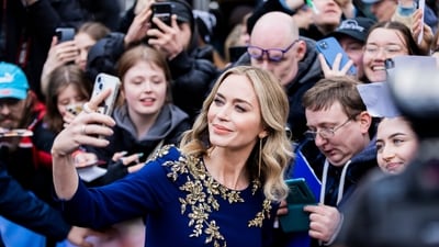 Emily Blunt takes a selfie with fans at the European premiere of the movie The Fall Guy at the UCI Luxe East Side Gallery cinema, Friday, April 19, 2024, in Berlin, Germany. (AP) Emily Blunt takes a selfie with fans at the European premiere of the movie The Fall Guy at the UCI Luxe East Side Gallery cinema, Friday, April 19, 2024, in Berlin, Germany. (AP)
