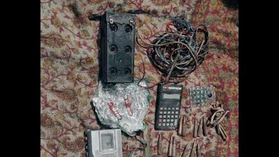 Jammu and Kashmir Police recovered two detonators, 12 cartridges and IED from the hideout in Reasi. (Source: X)