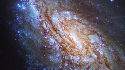 NGC 4654: This is a spiral galaxy located in the constellation of Virgo, approximately 80 million light-years away from Earth. It is a member of the Virgo Cluster, a large collection of galaxies. NGC 4654 is notable for its bright central region and spiral arms, which are home to many young, blue stars. (Instagram/@nasahubble) NGC 4654: This is a spiral galaxy located in the constellation of Virgo, approximately 80 million light-years away from Earth. It is a member of the Virgo Cluster, a large collection of galaxies. NGC 4654 is notable for its bright central region and spiral arms, which are home to many young, blue stars. (Instagram/@nasahubble)