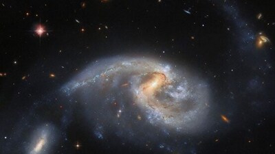 NGC 5996: The Front-and-Center Spiral Galaxy: A prominent spiral galaxy located in the constellation of Serpens, approximately 130 million light-years away from Earth. (Instagram/@nasahubble) NGC 5996: The Front-and-Center Spiral Galaxy: A prominent spiral galaxy located in the constellation of Serpens, approximately 130 million light-years away from Earth. (Instagram/@nasahubble)