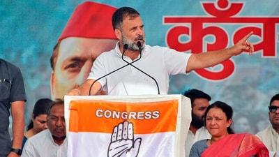 Rahul Gandhi, in his, address accused Prime Minister Narendra Modi of helping a few industrialists and neglecting the poor and deprived sections of the society. (PTI) Rahul Gandhi, in his, address accused Prime Minister Narendra Modi of helping a few industrialists and neglecting the poor and deprived sections of the society. (PTI)