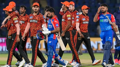 Sunrisers Hyderabad (266/7) registered a massive 67-run win over Delhi Capitals (199) to move to the second spot on the points table with five wins in seven matches. (PTI) Sunrisers Hyderabad (266/7) registered a massive 67-run win over Delhi Capitals (199) to move to the second spot on the points table with five wins in seven matches. (PTI)