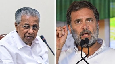 Pinarayi Vijayan and Rahul Gandhi have been at loggerheads for many weeks now though the Left is part of the Congress-led INDIA bloc. Pinarayi Vijayan and Rahul Gandhi have been at loggerheads for many weeks now though the Left is part of the Congress-led INDIA bloc.
