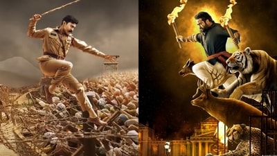 Ram Charan and Jr NTR in RRR. (X) Ram Charan and Jr NTR in RRR. (X)