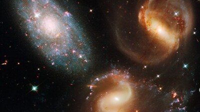 Stephan's Quintet: A compact group of five interacting galaxies located in the constellation of Pegasus, approximately 290 million light-years away from Earth. (Instagram/@nasahubble) Stephan's Quintet: A compact group of five interacting galaxies located in the constellation of Pegasus, approximately 290 million light-years away from Earth. (Instagram/@nasahubble)