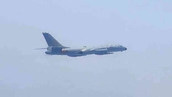 An aircraft of China's People's Liberation Army (PLA) takes part in military drills near Taiwan. (Reuters)