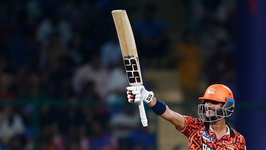 Shahbaz Ahmed produced the finishing touch to the SRH innings with a fine 59-run* knock off just 29 balls as SRH once again posted a 260-plus total this season.(ANI )