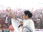 West Bengal CM Mamata Banerjee during election campaign in West Bengal. (HT file photo)