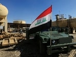 An Iraqi flag is seen on a military vehicle at an oil field in Kirkuk. Control of the border areas is of crucial for the landlocked Kurdish region. An oil pipeline runs from northern Iraq into Turkey, carrying crude exports which were the principal source of funds for the Kurds. Since mid-October, Iraqi forces have reclaimed the oil-rich province of Kirkuk dealing a severe blow to Barzani’s ambitions of Kurdish statehood. (Alaa Al-Marjani / REUTERS) An Iraqi flag is seen on a military vehicle at an oil field in Kirkuk. Control of the border areas is of crucial for the landlocked Kurdish region. An oil pipeline runs from northern Iraq into Turkey, carrying crude exports which were the principal source of funds for the Kurds. Since mid-October, Iraqi forces have reclaimed the oil-rich province of Kirkuk dealing a severe blow to Barzani’s ambitions of Kurdish statehood. (Alaa Al-Marjani / REUTERS)