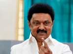 Tamil Nadu chief minister MK Stalin shows his fingers marked with indelible ink after casting his vote for the first phase of Lok Sabha elections. Tamil Nadu chief minister MK Stalin shows his fingers marked with indelible ink after casting his vote for the first phase of Lok Sabha elections.