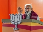 Prime Minister Narendra Modi addresses a public meeting for Lok Sabha elections in Bengaluru on Saturday.