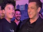 Shahraan and Salman Khan at Karate Combat event in Dubai. Shahraan and Salman Khan at Karate Combat event in Dubai.