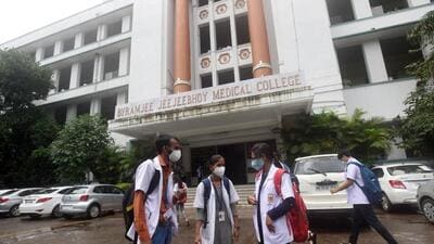 . The windows and door of the women’s hostel were smashed, creating panic at the hostel. (HT FILE) . The windows and door of the women’s hostel were smashed, creating panic at the hostel. (HT FILE)