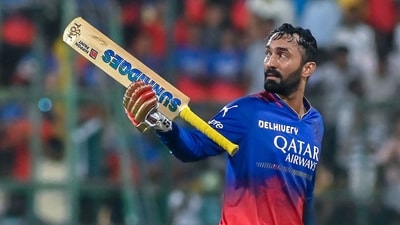 Royal Challengers Bengaluru's Dinesh Karthik greets spectators as he walks back to the pavilion after his dismissal during the Indian Premier League (IPL) Twenty20 cricket match (AFP) Royal Challengers Bengaluru's Dinesh Karthik greets spectators as he walks back to the pavilion after his dismissal during the Indian Premier League (IPL) Twenty20 cricket match (AFP)