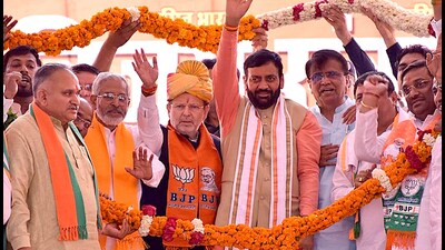 Haryana chief minister Nayab Saini during a BJP's victory resolution rally in Bahadurgarh on Sunday. (Manoj Dhaka/ht) Haryana chief minister Nayab Saini during a BJP's victory resolution rally in Bahadurgarh on Sunday. (Manoj Dhaka/ht)