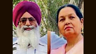 Jarnail Singh Kainth, 60, and his wife Rajwinder Kaur, 58. (HT Photo) Jarnail Singh Kainth, 60, and his wife Rajwinder Kaur, 58. (HT Photo)