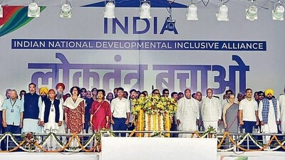 NLeaders of the INDIA bloc at a meeting held in New Delhi last month. (HT Photo) NLeaders of the INDIA bloc at a meeting held in New Delhi last month. (HT Photo)