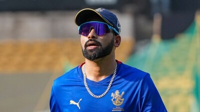 Royal Challengers Bengaluru's player Mohammed Siraj during a training session (PTI) Royal Challengers Bengaluru's player Mohammed Siraj during a training session (PTI)
