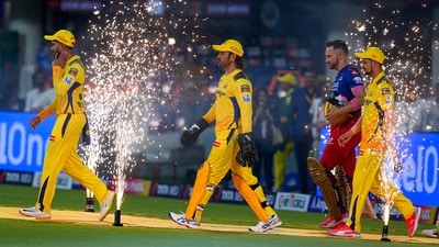 CSK's MS Dhoni and RCB skipper Faf du Plessis with others during the Indian Premier League (IPL) 2024 match (PTI) CSK's MS Dhoni and RCB skipper Faf du Plessis with others during the Indian Premier League (IPL) 2024 match (PTI)