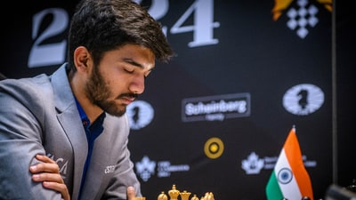 Grandmaster Gukesh D during the FIDE Candidates 2024 chess tournament, in Toronto, Canada (PTI) Grandmaster Gukesh D during the FIDE Candidates 2024 chess tournament, in Toronto, Canada (PTI)