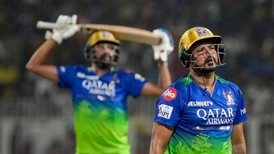Kolkata: Royal Challengers Bengaluru's Karn Sharma walks towards the pavilion after being dismissed by Kolkata Knight Riders' Mitchell Starc during the Indian Premier League (IPL) (PTI) Kolkata: Royal Challengers Bengaluru's Karn Sharma walks towards the pavilion after being dismissed by Kolkata Knight Riders' Mitchell Starc during the Indian Premier League (IPL) (PTI)