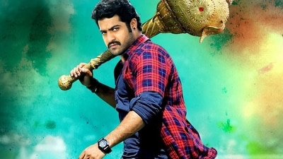 Jr NTR in a still from Ramayya Vasthavayya. Jr NTR in a still from Ramayya Vasthavayya.