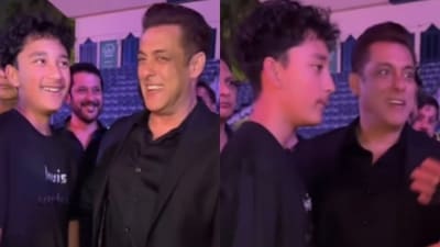 Shahraan and Salman Khan at Karate Combat event in Dubai. Shahraan and Salman Khan at Karate Combat event in Dubai.