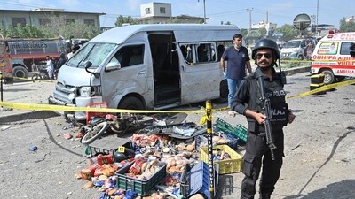 Police and other law enforcement personnel cordoned off the area while the dead and wounded were taken to a hospital. (File) (AFP) Police and other law enforcement personnel cordoned off the area while the dead and wounded were taken to a hospital. (File) (AFP)