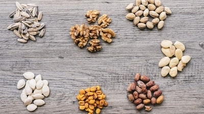 4. Nuts and seeds: Refrigeration can make nuts and seeds go stale faster and may also affect their crunchiness. Cold temperatures can alter the natural oils in nuts and seeds, potentially affecting their flavour. (Freepik) 4. Nuts and seeds: Refrigeration can make nuts and seeds go stale faster and may also affect their crunchiness. Cold temperatures can alter the natural oils in nuts and seeds, potentially affecting their flavour. (Freepik)