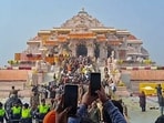 Devotees throng Shri Ram Janmabhoomi Temple on the first day after the Pran Pratishtha ceremony in Ayodhya. (ANI file photo)